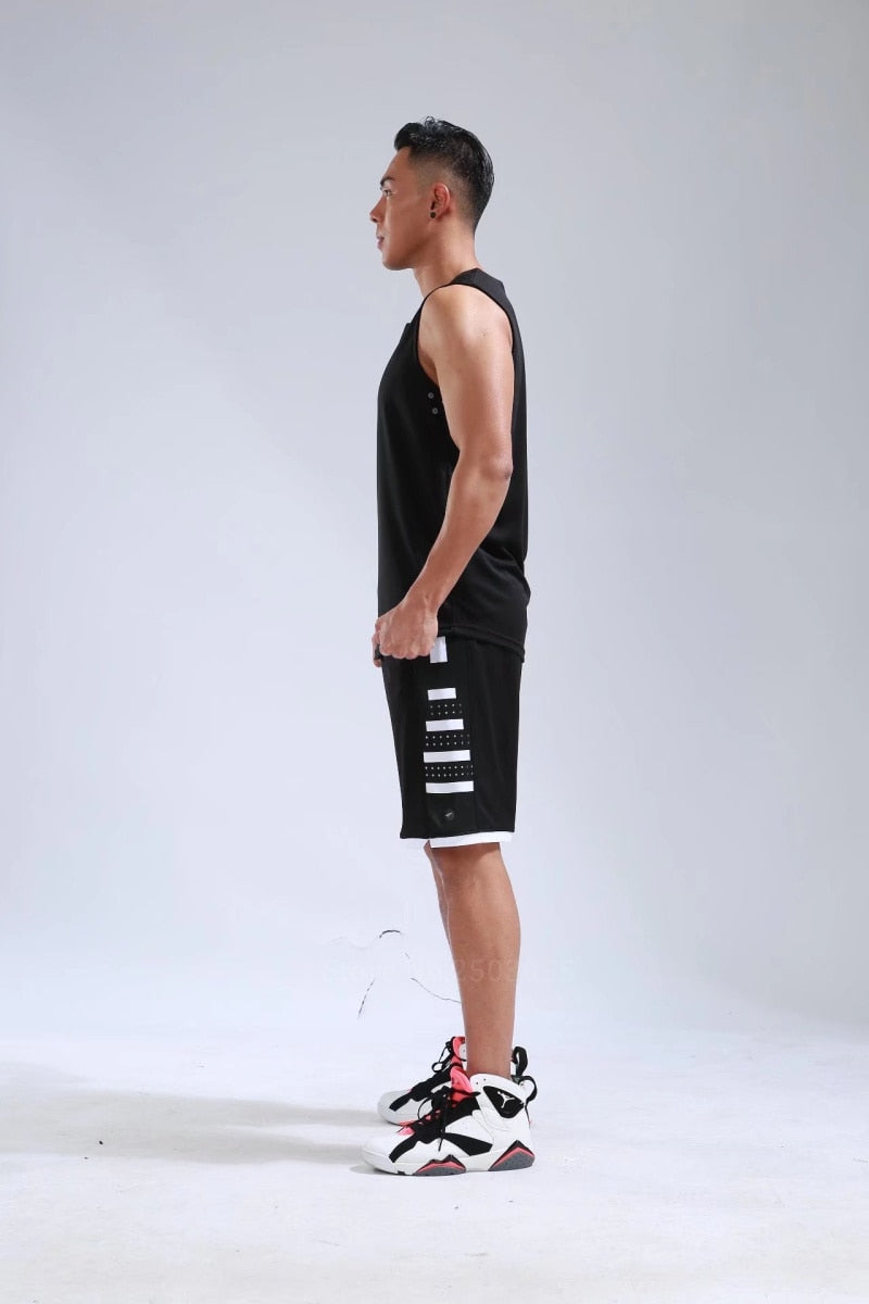 Men's Women's Basketball Jerseys Uniforms Set blank breathable dry quick basketball shirts+shorts suits Set The Clothing Company Sydney