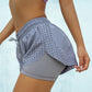 2-in-1 Women's Running Shorts with Waist Rope Quick Dry Loose Marathon Sports Fitness Gym Shorts with Long Linner The Clothing Company Sydney