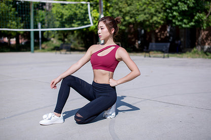 High Impact oblique shoulder strap Sports Bra Women running fitness Bra Top The Clothing Company Sydney