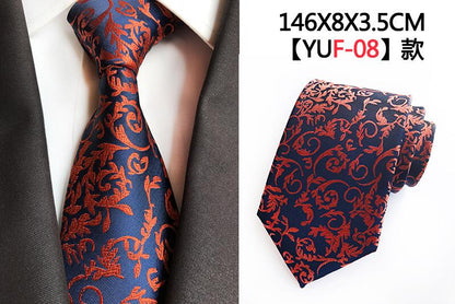 Luxury 8cm Men's Classic Tie Silk Jacquard Cravatta Floral Plaids Necktie Striped Ties Man Business Wedding Accessories The Clothing Company Sydney