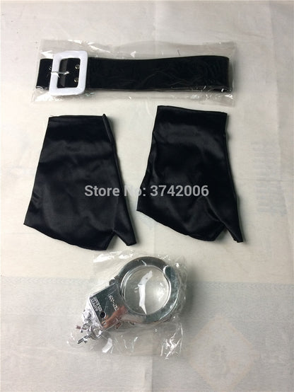 Female Cop Officer Policewomen Outfit Black Zipper Satin Police Women Cosplay Costume The Clothing Company Sydney