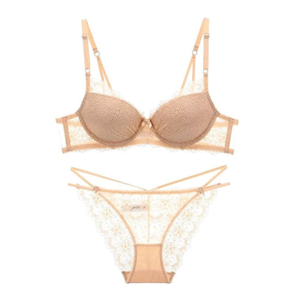 Super Gather Fashion Black Underwear Bra Set Push Up Brassiere Cotton Thick Deep V Bras Lace Lingerie Sets Embroidery Lingerie Set The Clothing Company Sydney
