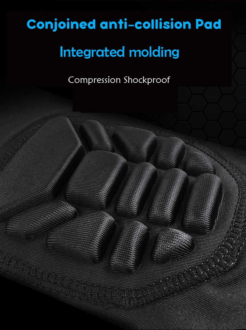Compression MTB Knee Pads Honeycomb Long Basketball Leg Sleeve Men Women Kids Sport Calf Knee Protection Soccer Gym Leggings The Clothing Company Sydney