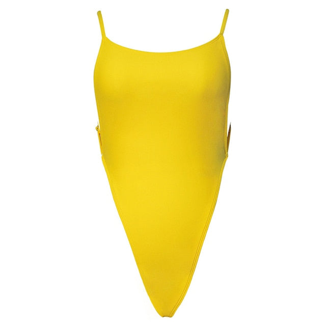 High Leg cut One Piece Swimsuit Thong Swimwear Women Trikini Backless Monokini Brazilian Bathing Suit Swim wear The Clothing Company Sydney