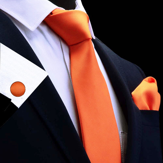 3 Piece Men's Silk Tie Set 8cm Ties Handkerchief Cufflinks Sets Red Gold Purple Necktie for Men Wedding Gift The Clothing Company Sydney