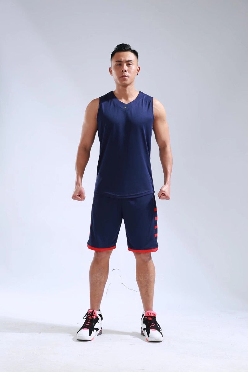Men's Women's Basketball Jerseys Uniforms Set blank breathable dry quick basketball shirts+shorts suits Set The Clothing Company Sydney