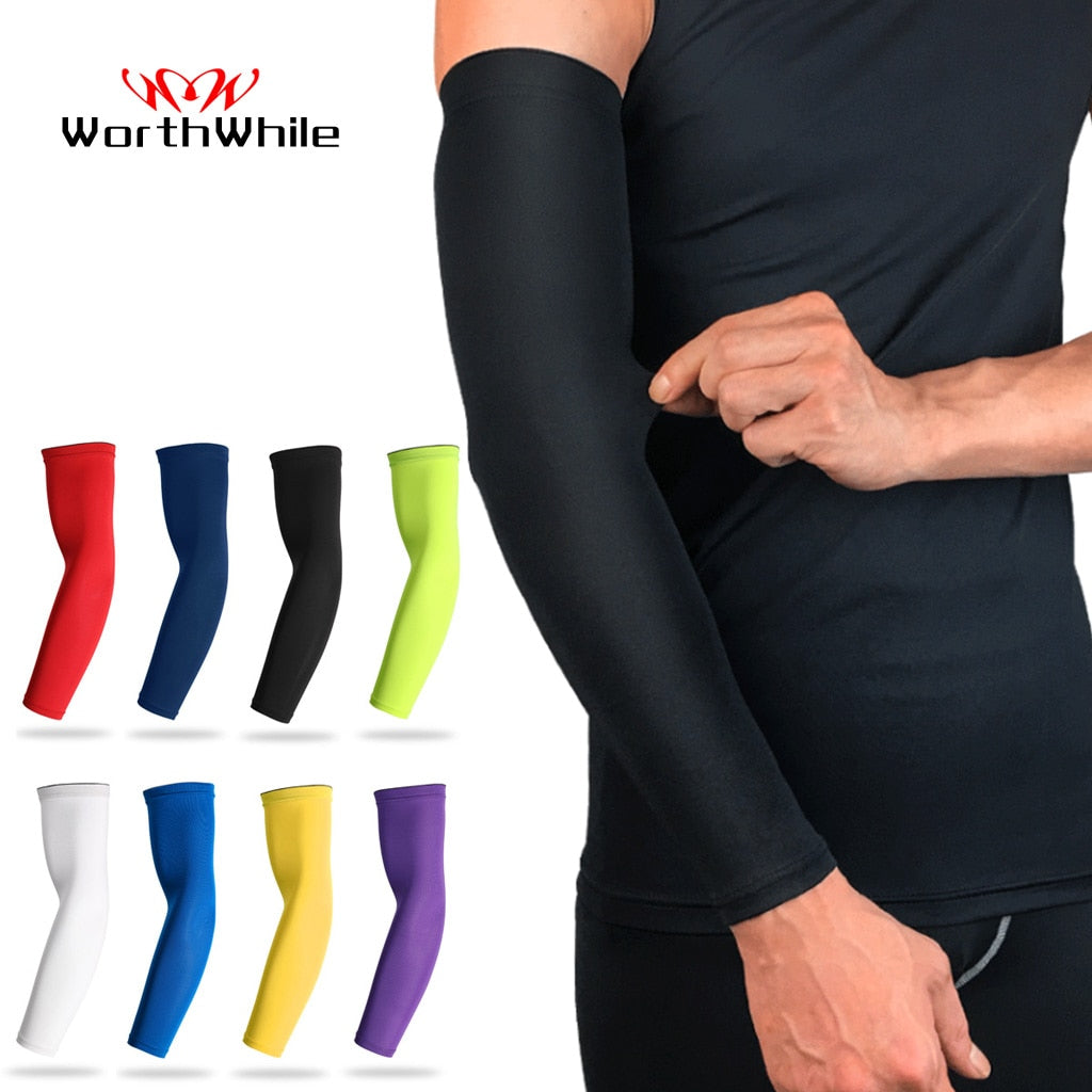 Sports Arm Compression Sleeve Basketball Cycling Golf Arm Warmer Summer Running UV Protection Volleyball Sunscreen Bands The Clothing Company Sydney