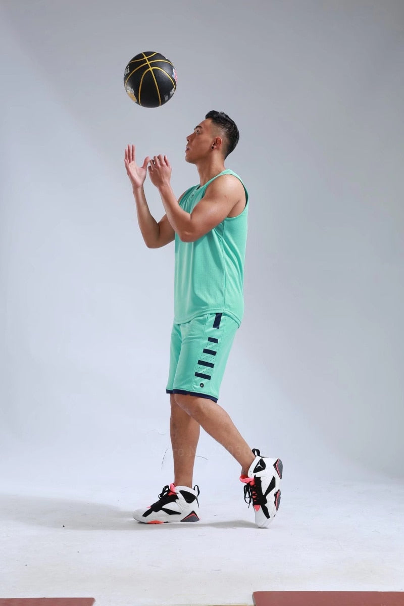 Men's Women's Basketball Jerseys Uniforms Set blank breathable dry quick basketball shirts+shorts suits Set The Clothing Company Sydney