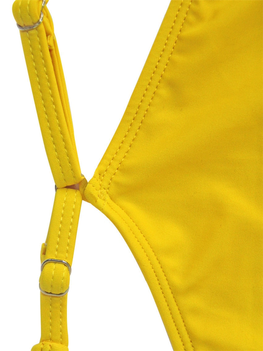 High Leg cut One Piece Swimsuit Thong Swimwear Women Trikini Backless Monokini Brazilian Bathing Suit Swim wear The Clothing Company Sydney