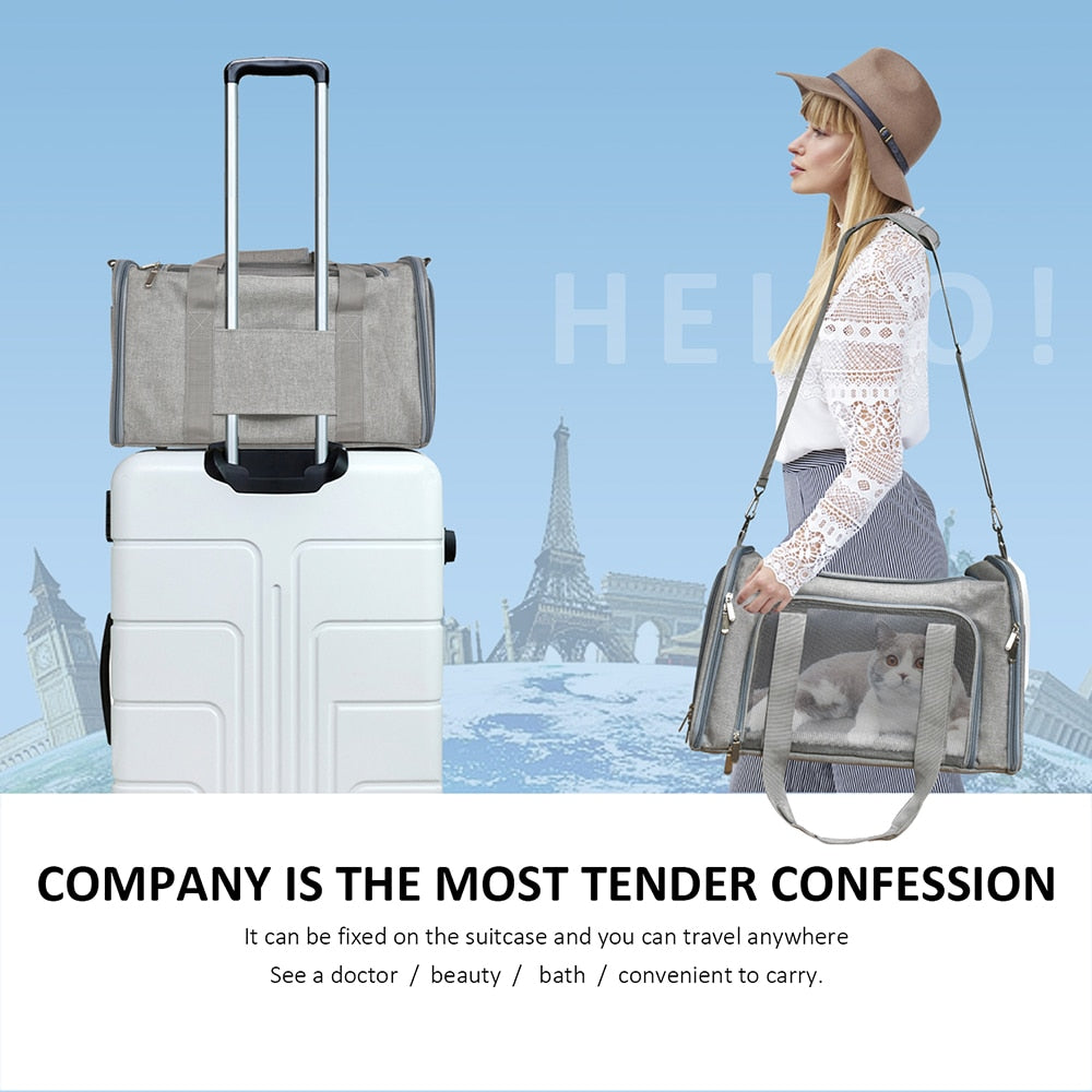 Dog Carrier Bag Soft Side Backpack Cat Pet Carriers Dog Travel Bags Airline Approved Transport For Small Dogs Cats The Clothing Company Sydney