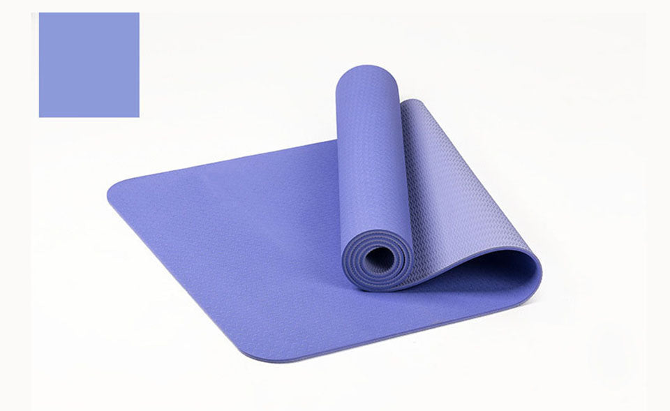 183*61cm 6mm Thick Double Color Non-slip TPE Yoga Mat Quality Exercise Sport Mat for Fitness Gym Home Pad with Carry Bag The Clothing Company Sydney