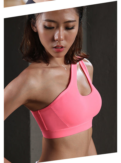 High Impact oblique shoulder strap Sports Bra Women running fitness Bra Top The Clothing Company Sydney