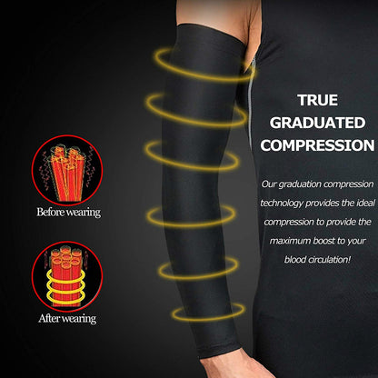 Sports Arm Compression Sleeve Basketball Cycling Golf Arm Warmer Summer Running UV Protection Volleyball Sunscreen Bands The Clothing Company Sydney
