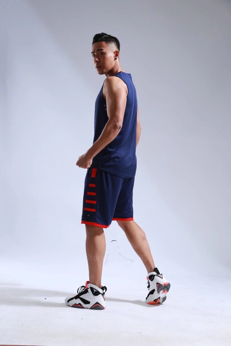 Men's Women's Basketball Jerseys Uniforms Set blank breathable dry quick basketball shirts+shorts suits Set The Clothing Company Sydney