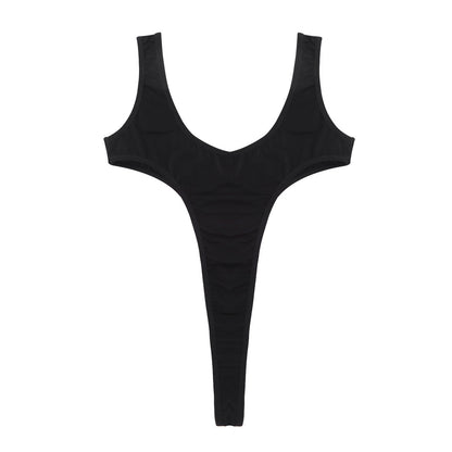 Adults Transparent Swimsuit Fused High Cut Monokini Thong Leotards Bodysuit One Piece Perspective Sheer Lingerie Swimwear The Clothing Company Sydney