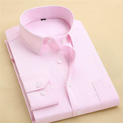 Long Sleeve Slim Men Dress Shirt Autumn New Fashion Designer Solid Male Clothing Fit Business Shirts The Clothing Company Sydney