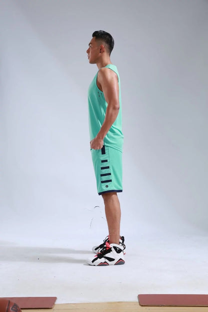 Men's Women's Basketball Jerseys Uniforms Set blank breathable dry quick basketball shirts+shorts suits Set The Clothing Company Sydney