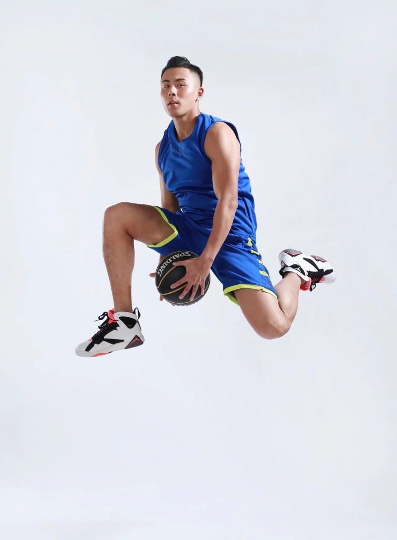 Men's Women's Basketball Jerseys Uniforms Set blank breathable dry quick basketball shirts+shorts suits Set The Clothing Company Sydney