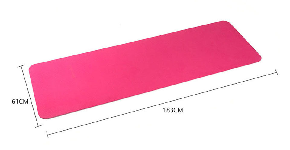 183*61cm 6mm Thick Double Color Non-slip TPE Yoga Mat Quality Exercise Sport Mat for Fitness Gym Home Pad with Carry Bag The Clothing Company Sydney