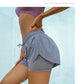 2-in-1 Women's Running Shorts with Waist Rope Quick Dry Loose Marathon Sports Fitness Gym Shorts with Long Linner The Clothing Company Sydney