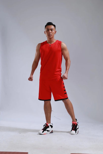 Men's Women's Basketball Jerseys Uniforms Set blank breathable dry quick basketball shirts+shorts suits Set The Clothing Company Sydney