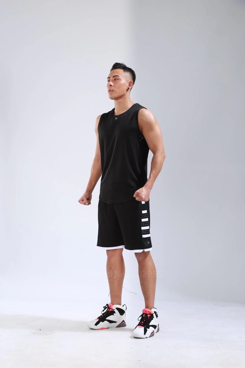 Men's Women's Basketball Jerseys Uniforms Set blank breathable dry quick basketball shirts+shorts suits Set The Clothing Company Sydney