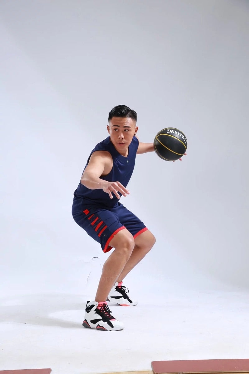 Men's Women's Basketball Jerseys Uniforms Set blank breathable dry quick basketball shirts+shorts suits Set The Clothing Company Sydney