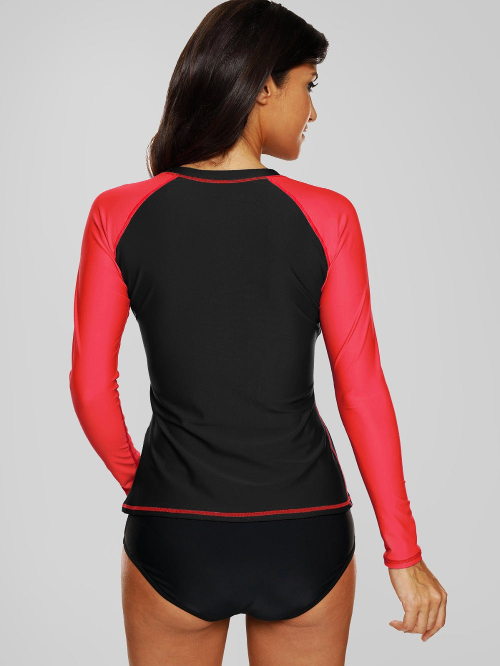 Women's Rashguard Swimwear Long Sleeve Rash Guard Surfing Top Colorblock Swimsuit Shirts UPF50+ Beach Wear The Clothing Company Sydney