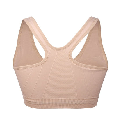 Women's Zipper Push Up Sports Bras,Plus Size Padded Wirefree Breathable Sports Tops,Fitness Gym Yoga Sports Bra Top The Clothing Company Sydney