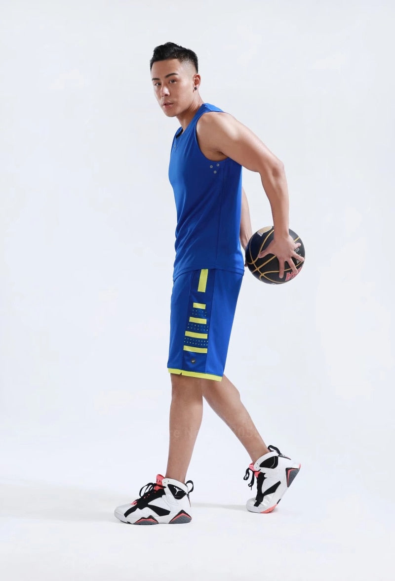 Men's Women's Basketball Jerseys Uniforms Set blank breathable dry quick basketball shirts+shorts suits Set The Clothing Company Sydney