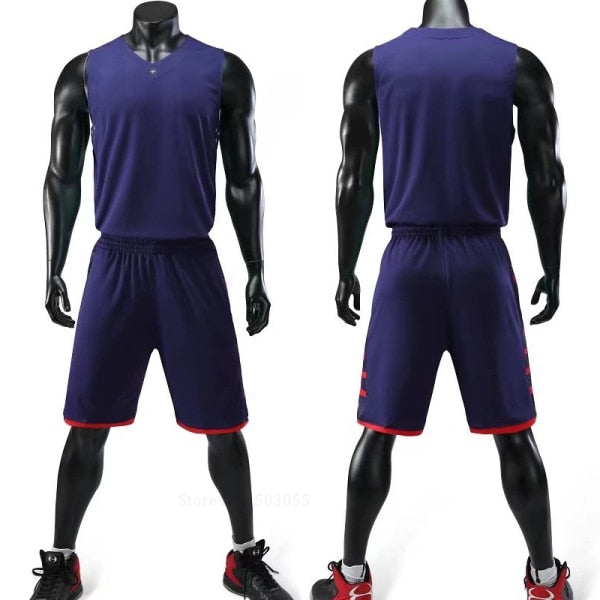 Men's Women's Basketball Jerseys Uniforms Set blank breathable dry quick basketball shirts+shorts suits Set The Clothing Company Sydney
