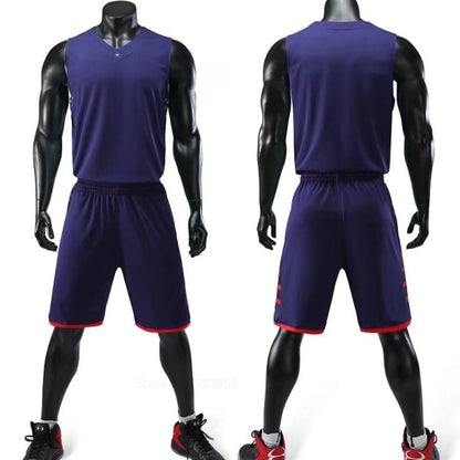 Men's Women's Basketball Jerseys Uniforms Set blank breathable dry quick basketball shirts+shorts suits Set The Clothing Company Sydney