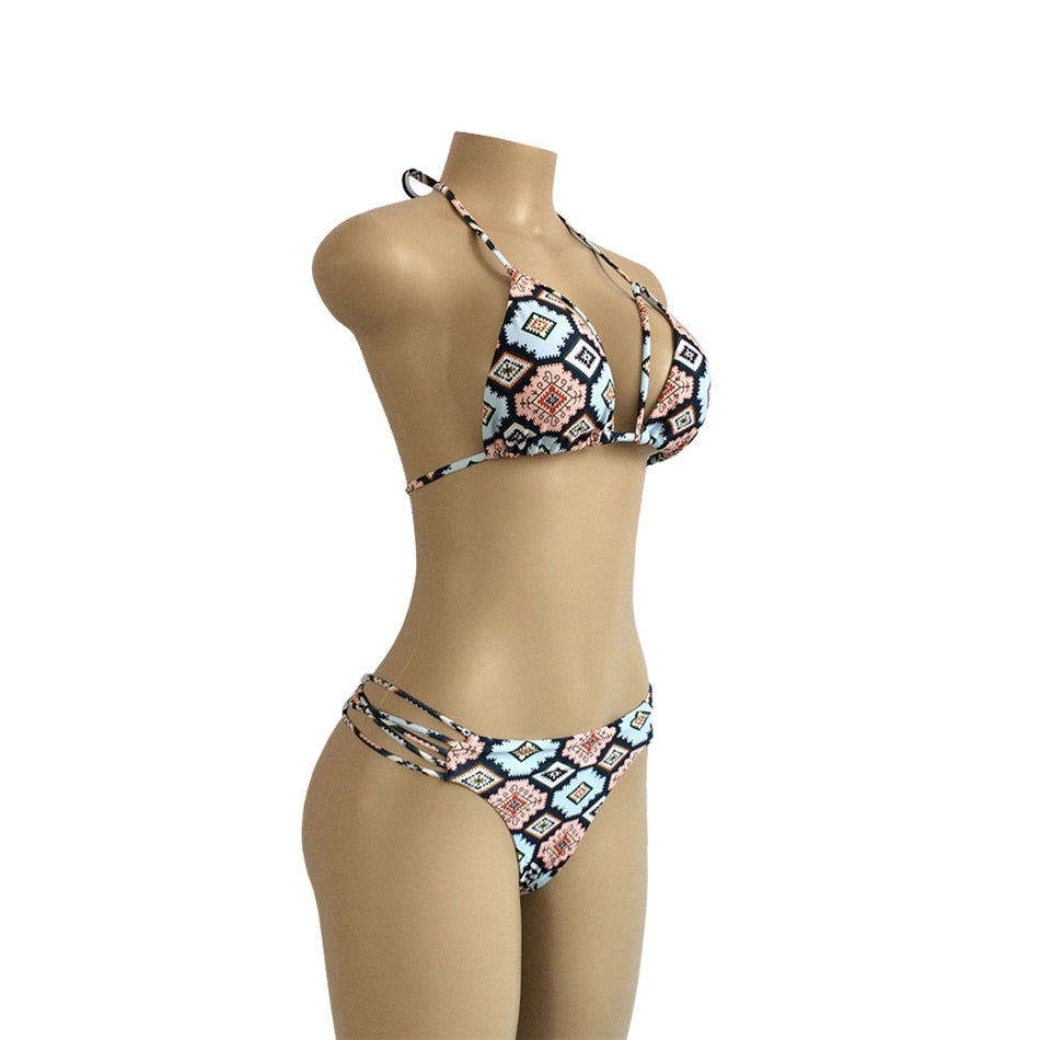 2 Piece Bandage Bikini Women Push Up Swimwear Low Waist Swimsuit Brazilian Bikini Set Bathing Suits Beachwear Swimming Suit The Clothing Company Sydney
