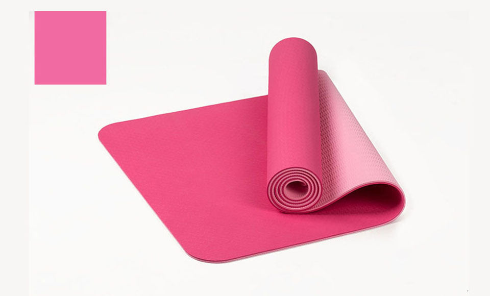 183*61cm 6mm Thick Double Color Non-slip TPE Yoga Mat Quality Exercise Sport Mat for Fitness Gym Home Pad with Carry Bag The Clothing Company Sydney