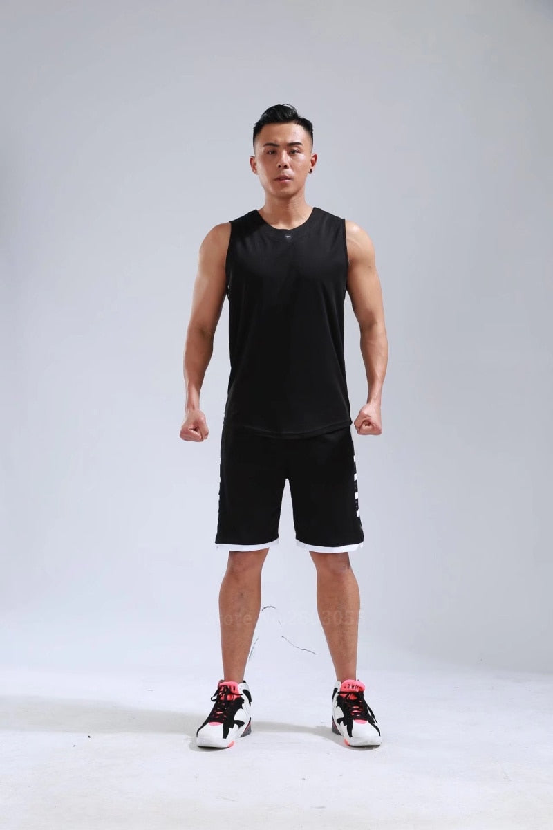 Men's Women's Basketball Jerseys Uniforms Set blank breathable dry quick basketball shirts+shorts suits Set The Clothing Company Sydney