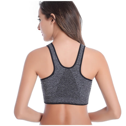 Women's Zipper Push Up Sports Bras,Plus Size Padded Wirefree Breathable Sports Tops,Fitness Gym Yoga Sports Bra Top The Clothing Company Sydney