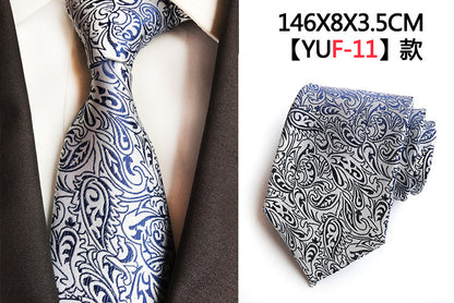 Luxury 8cm Men's Classic Tie Silk Jacquard Cravatta Floral Plaids Necktie Striped Ties Man Business Wedding Accessories The Clothing Company Sydney