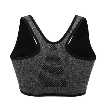 Women's Zipper Push Up Sports Bras,Plus Size Padded Wirefree Breathable Sports Tops,Fitness Gym Yoga Sports Bra Top The Clothing Company Sydney