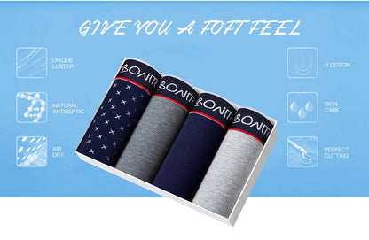 4 Pack Boxer Shorts Men's Panties Underpants Boxershorts Underwear Cotton Mix Trunks Set The Clothing Company Sydney