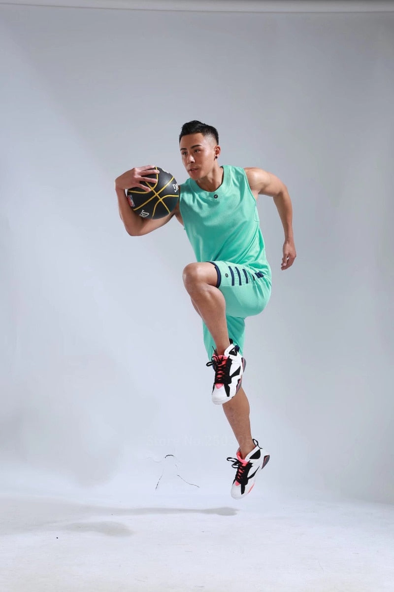 Men's Women's Basketball Jerseys Uniforms Set blank breathable dry quick basketball shirts+shorts suits Set The Clothing Company Sydney