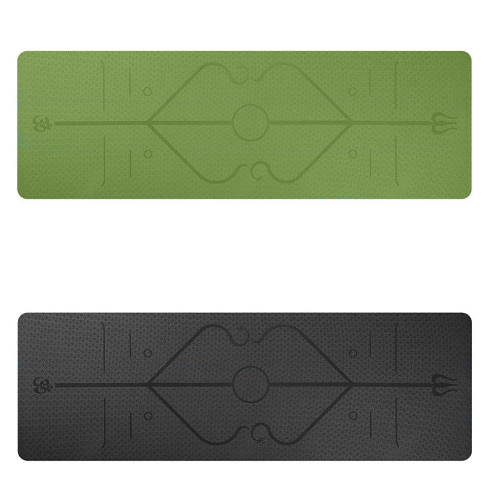 1830*610*6mm TPE Yoga Mat with Position Line Non Slip Carpet Mat For Beginner Environmental Fitness Gymnastics Mats with Carry Bag The Clothing Company Sydney