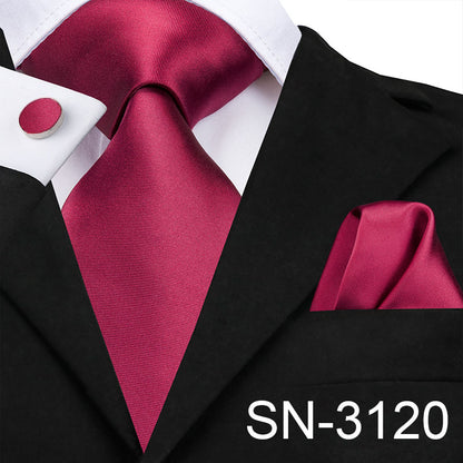 3 Piece Men's Tie Silk Necktie 8.5cm Wide New Fashion Plaid Ties Business Wedding Light Blue Necktie Hanky Cufflinks Set The Clothing Company Sydney