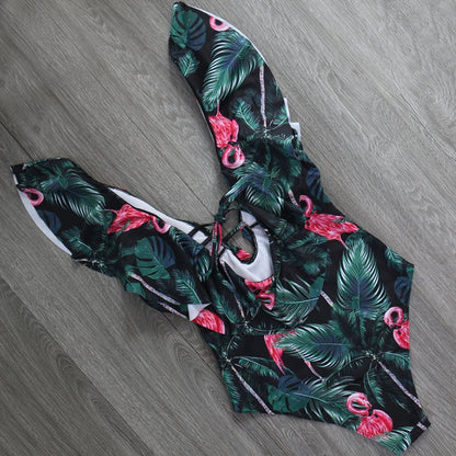 One Piece Swimsuit Push Up Swimwear Ruffle Monokini Adjustable Shoulder Swimsuit Bodysuit Bathing Suit Swim Wear The Clothing Company Sydney