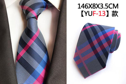 Luxury 8cm Men's Classic Tie Silk Jacquard Cravatta Floral Plaids Necktie Striped Ties Man Business Wedding Accessories The Clothing Company Sydney