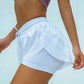 2-in-1 Women's Running Shorts with Waist Rope Quick Dry Loose Marathon Sports Fitness Gym Shorts with Long Linner The Clothing Company Sydney