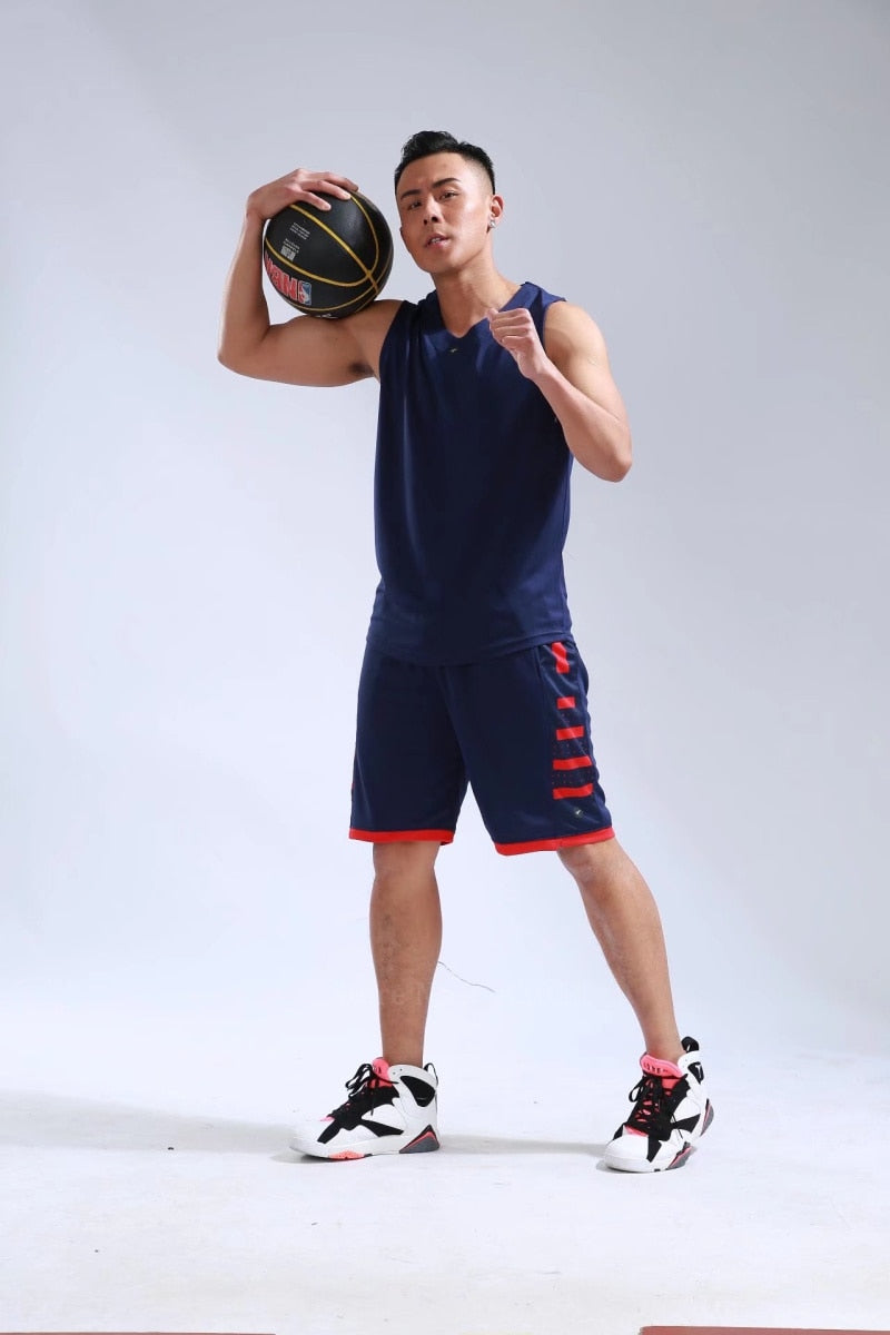 Men's Women's Basketball Jerseys Uniforms Set blank breathable dry quick basketball shirts+shorts suits Set The Clothing Company Sydney