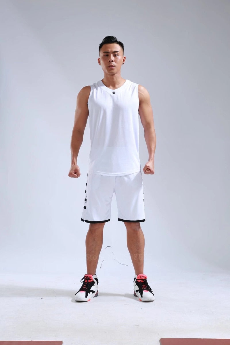 Men's Women's Basketball Jerseys Uniforms Set blank breathable dry quick basketball shirts+shorts suits Set The Clothing Company Sydney