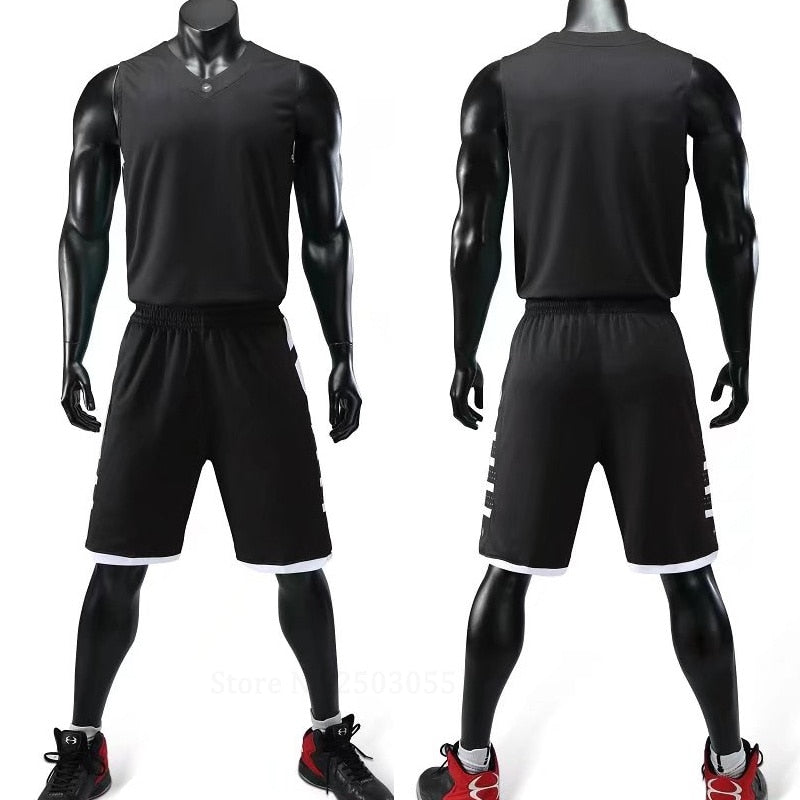 Men's Women's Basketball Jerseys Uniforms Set blank breathable dry quick basketball shirts+shorts suits Set The Clothing Company Sydney