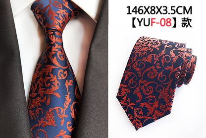 Luxury 8cm Men's Classic Tie Silk Jacquard Cravatta Floral Plaids Necktie Striped Ties Man Business Wedding Accessories The Clothing Company Sydney