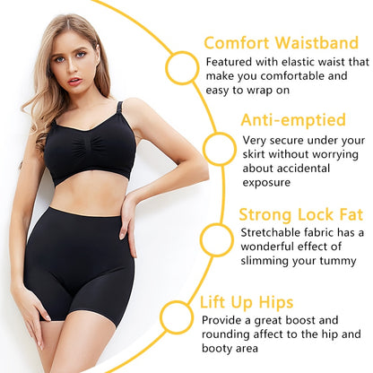 Women's Safety Slip Shorts Under Skirt Seamless Anti Chafing Boxer High Waist Boyshorts Anti-emptied Panties Yoga Short Pants The Clothing Company Sydney